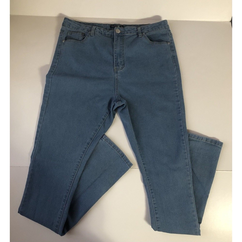Boohoo Womens Jeans Blue Skinny Denim Size 12